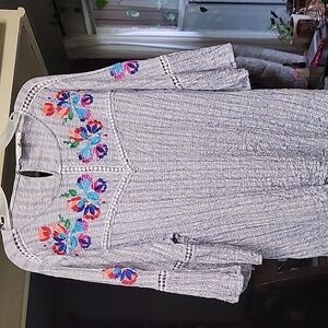 See and be seen embroidered top.